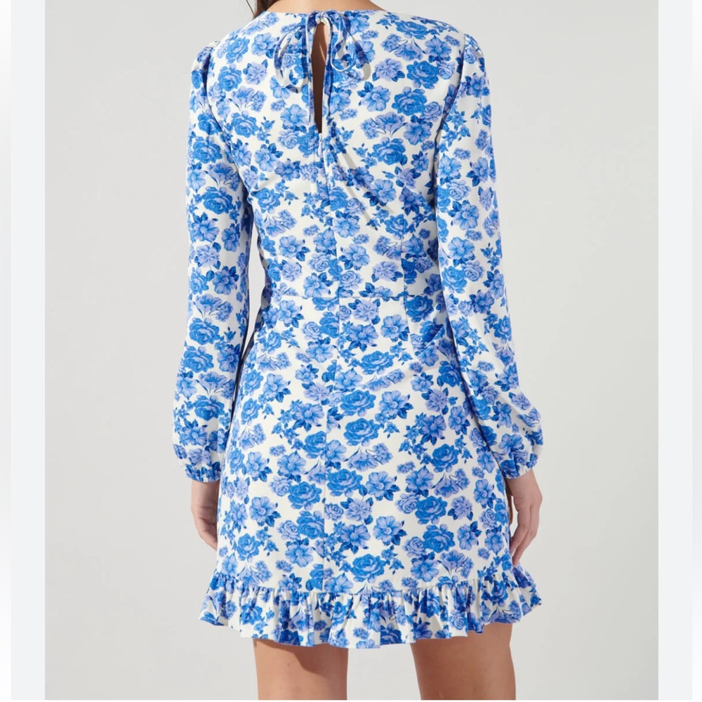 Sugar lips Wilma Floral Ruffle Flounce Mini Dress size L NWT - Picture 2 of 8